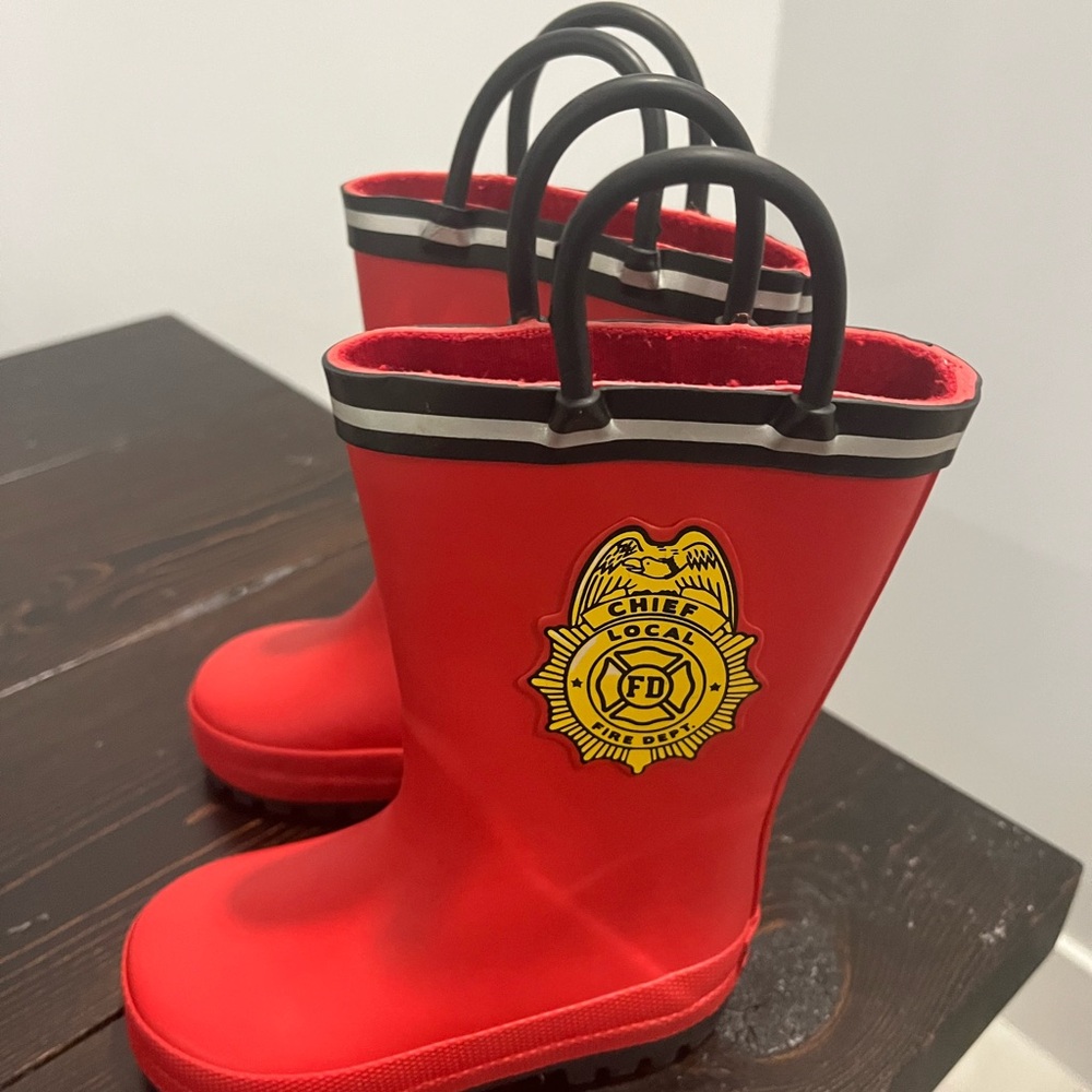 Carter's Red Fire Chief Kids Rain Boots